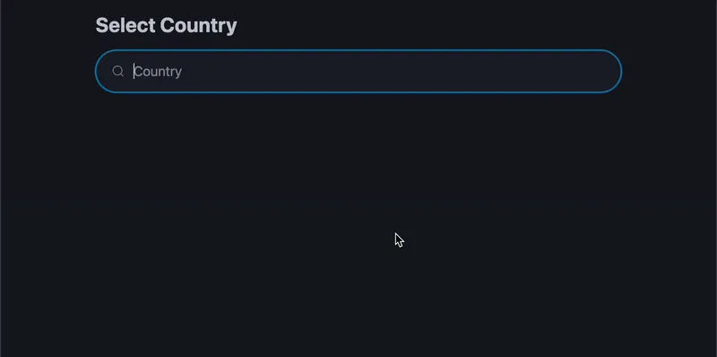 Country search results