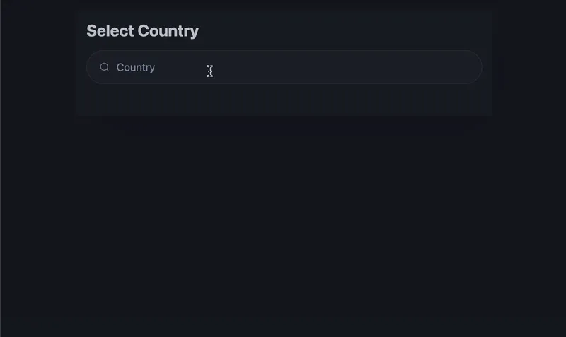 Country and city selector with shared state